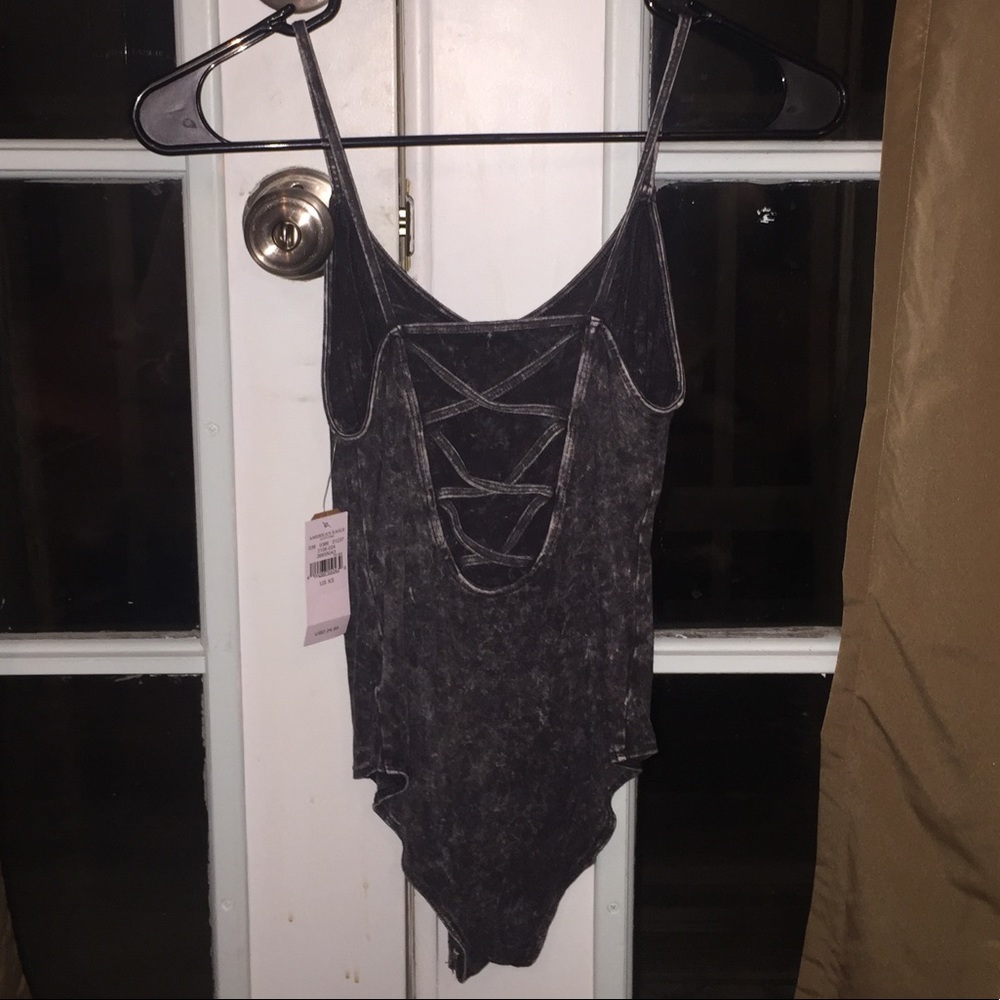 Black American Eagle Bodysuit